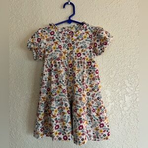 Wonder Nation Floral Kids Dress - Yellow, White, Brown, Red